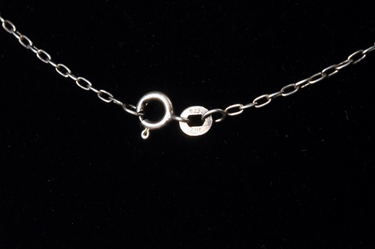 Sterling Silver Pearl Heart Pendant on Sterling Silver Chain Necklace