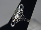 Sterling Silver Pierced Branch Design Ring - Size 7