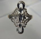 Sterling Silver Pierced Branch Design Ring - Size 7