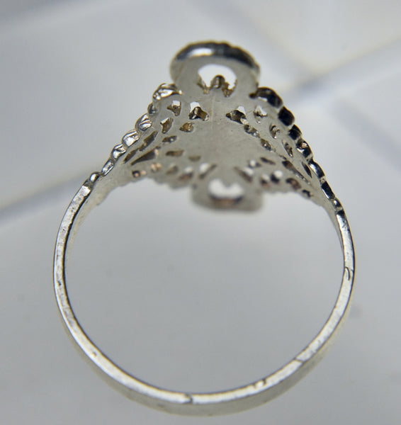 Sterling Silver Pierced Branch Design Ring - Size 7