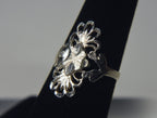 Sterling Silver Pierced Design and Laser Cut Ring