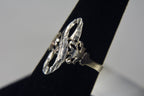 Sterling Silver Pierced "S" Shape Ring - Sizes 6.75 and 7