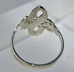 Sterling Silver Pierced "S" Shape Ring - Sizes 6.75 and 7