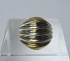Ridged Angled Sterling Silver Ring - Size 6.75