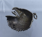 Vintage Sterling Silver Screeching Eagle Head Pendant