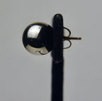Silver Sphere Stud Earrings