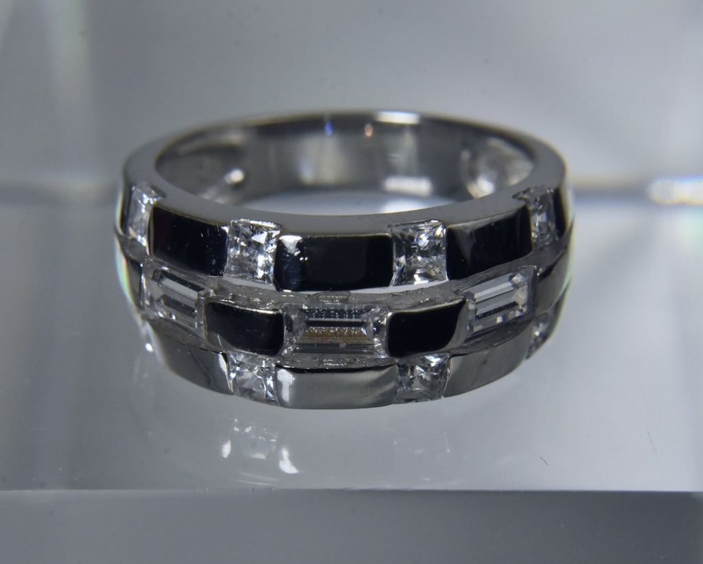 Polished Sterling Silver Cubic Zirconia Ring - Size 5.25