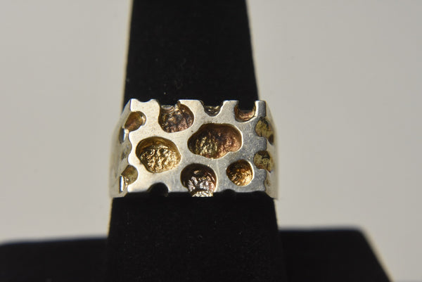 Sterling Silver Swiss Cheese Ring - Size 9.5
