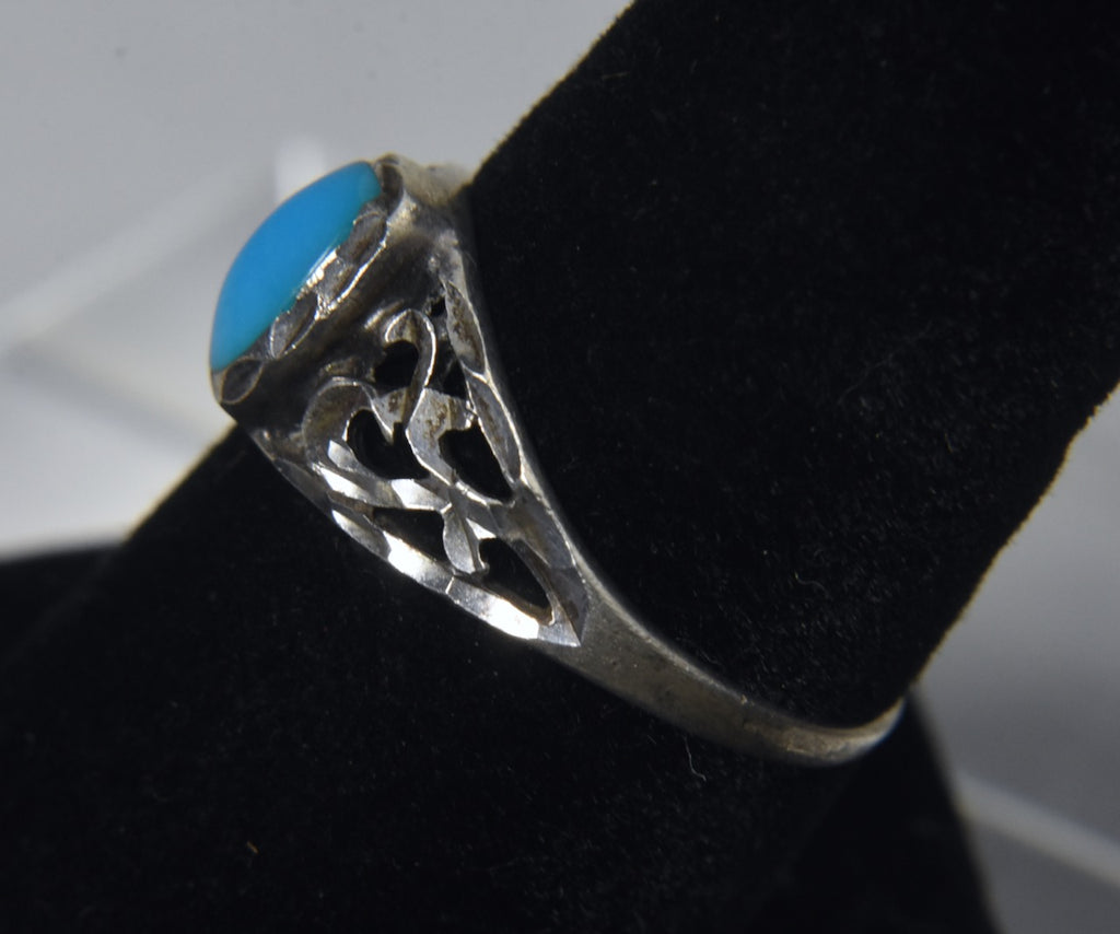 Sterling Silver Turquoise Ring - Size 7.75