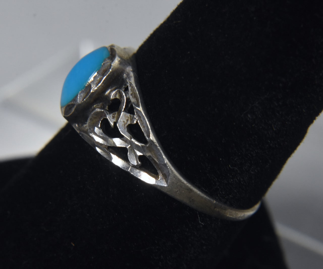 Sterling Silver Turquoise Ring - Size 7.75