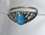 Sterling Silver Turquoise Ring - Size 7.75