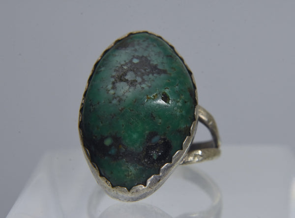 Sterling Silver Southwestern Turquoise Ring (Damaged) - Size 6