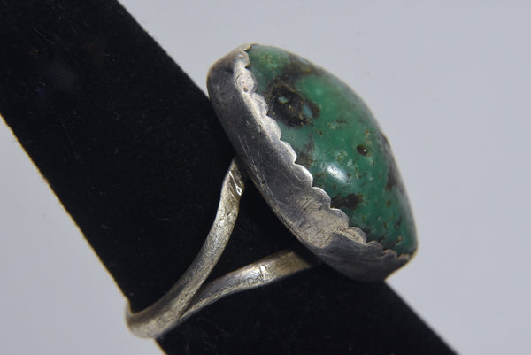 Sterling Silver Southwestern Turquoise Ring (Damaged) - Size 6