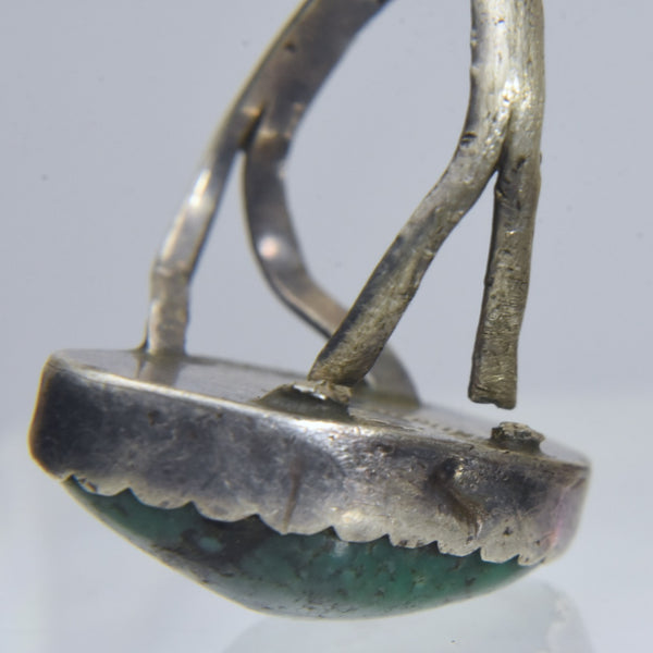 Sterling Silver Southwestern Turquoise Ring (Damaged) - Size 6