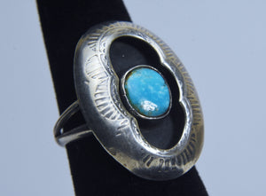 Sterling Silver Turquoise Southwestern Handmade Ring - Size 6