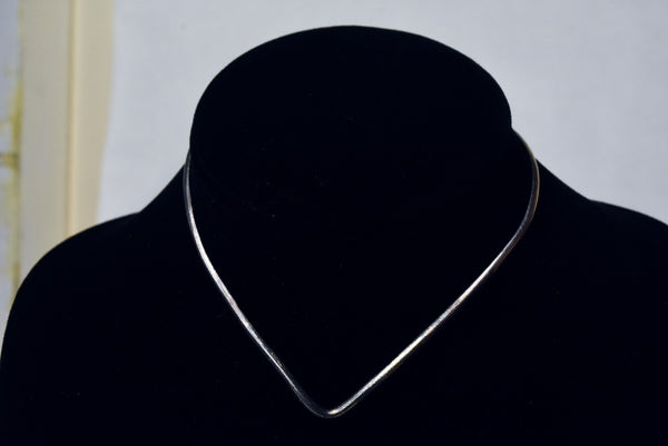 Petite Sterling Silver V-Neck Choker Collar