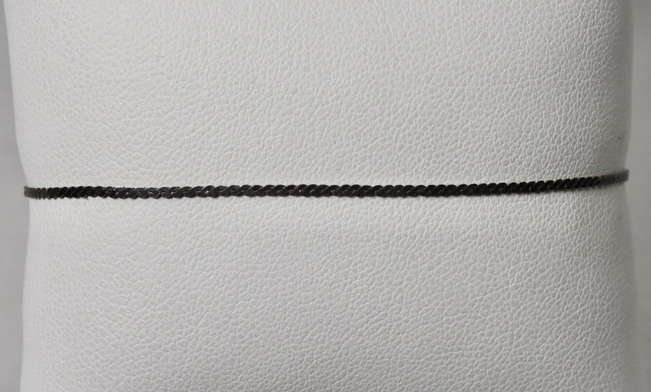 Italian Sterling Silver Diminutive Woven Link Chain Bracelet