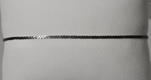 Italian Sterling Silver Diminutive Woven Link Chain Bracelet