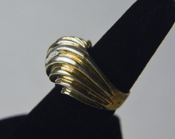 HEAVY Sterling Silver Modern Ring - Size 6.75
