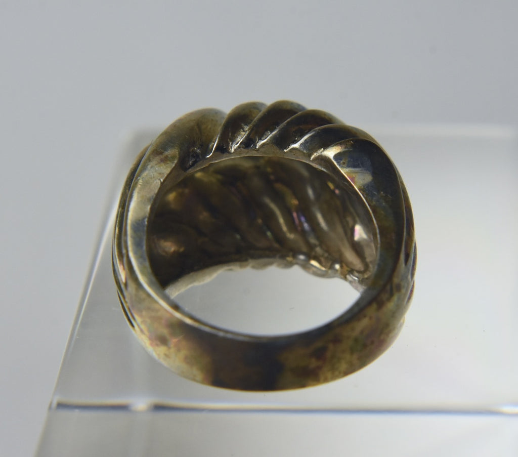 HEAVY Sterling Silver Modern Ring - Size 6.75