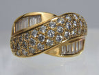 Ross-Simons - Gold Tone Sterling Cubic Zirconia Ring - Size 6.25
