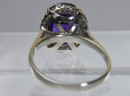 Synthetic Purple Sapphire Sterling Silver Ring - Size 8