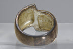 Sterling Silver Wide Bypass Band Style Ring - Size 6.25