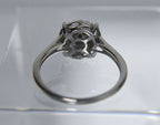 Sterling Silver Diamond Halo Ring - Size 7