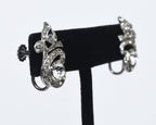 Sterling Silver Art Deco Rhinestone Glamor Earrings