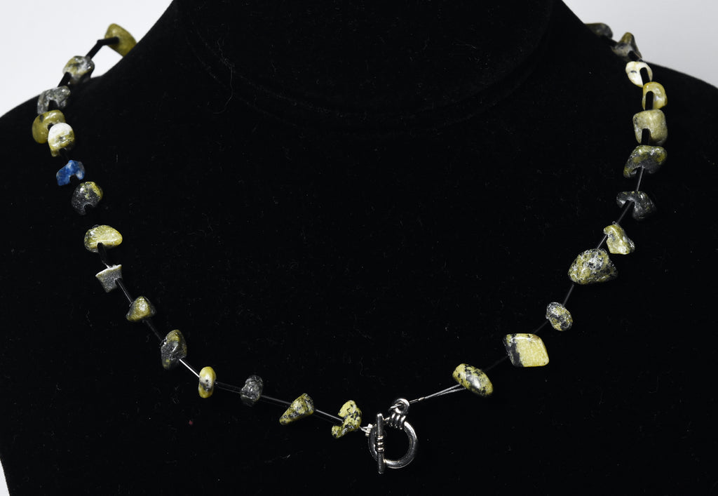 Serpentine Nugget Bead Necklace