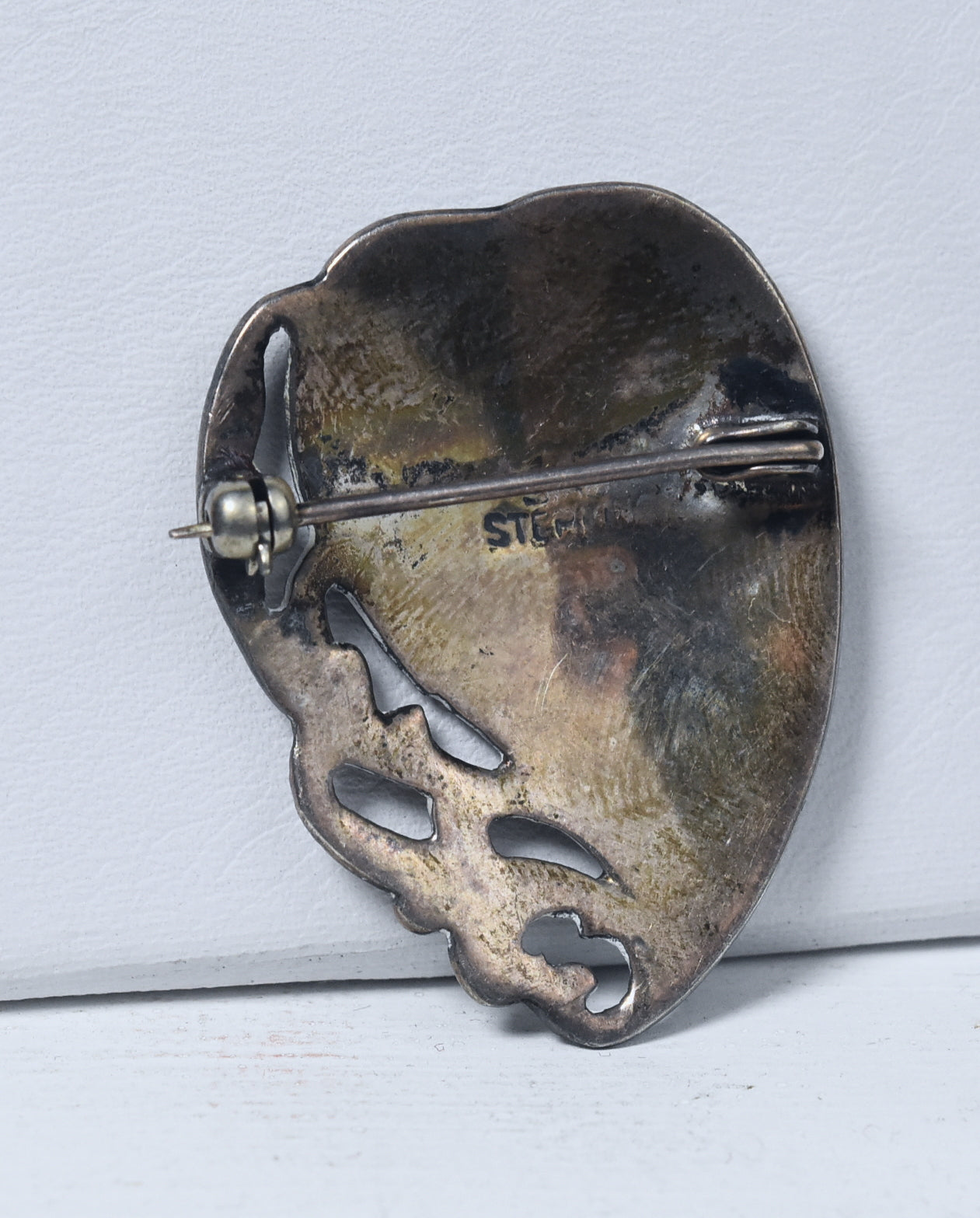 Siam Sterling Silver Enamel Dancer Brooch
