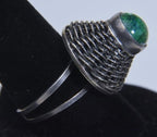 Silver Basket Weave Ring - Size 8+ Expandable