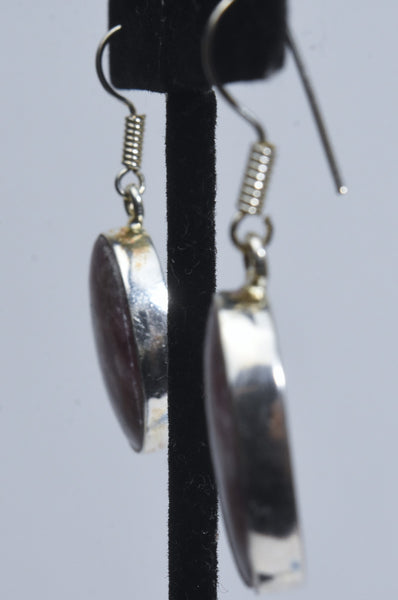 Lepidolite Silver Dangle Earrings