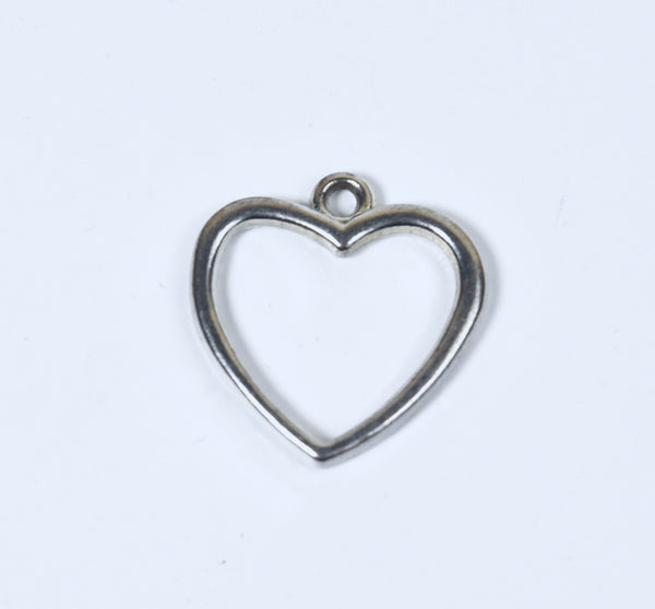 Silver Tone Heart Charm/Pendant