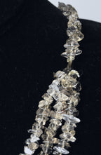 Smoky Quartz Chip Bead Bib Necklace
