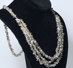 Smoky Quartz Chip Bead Bib Necklace