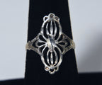 Sterling Silver Laser Cut Ring - Size 6.75