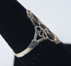 Sterling Silver Laser Cut Ring - Size 6.75