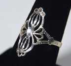 Sterling Silver Laser Cut Ring - Size 6.75