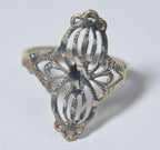 Sterling Silver Laser Cut Ring - Size 6.75