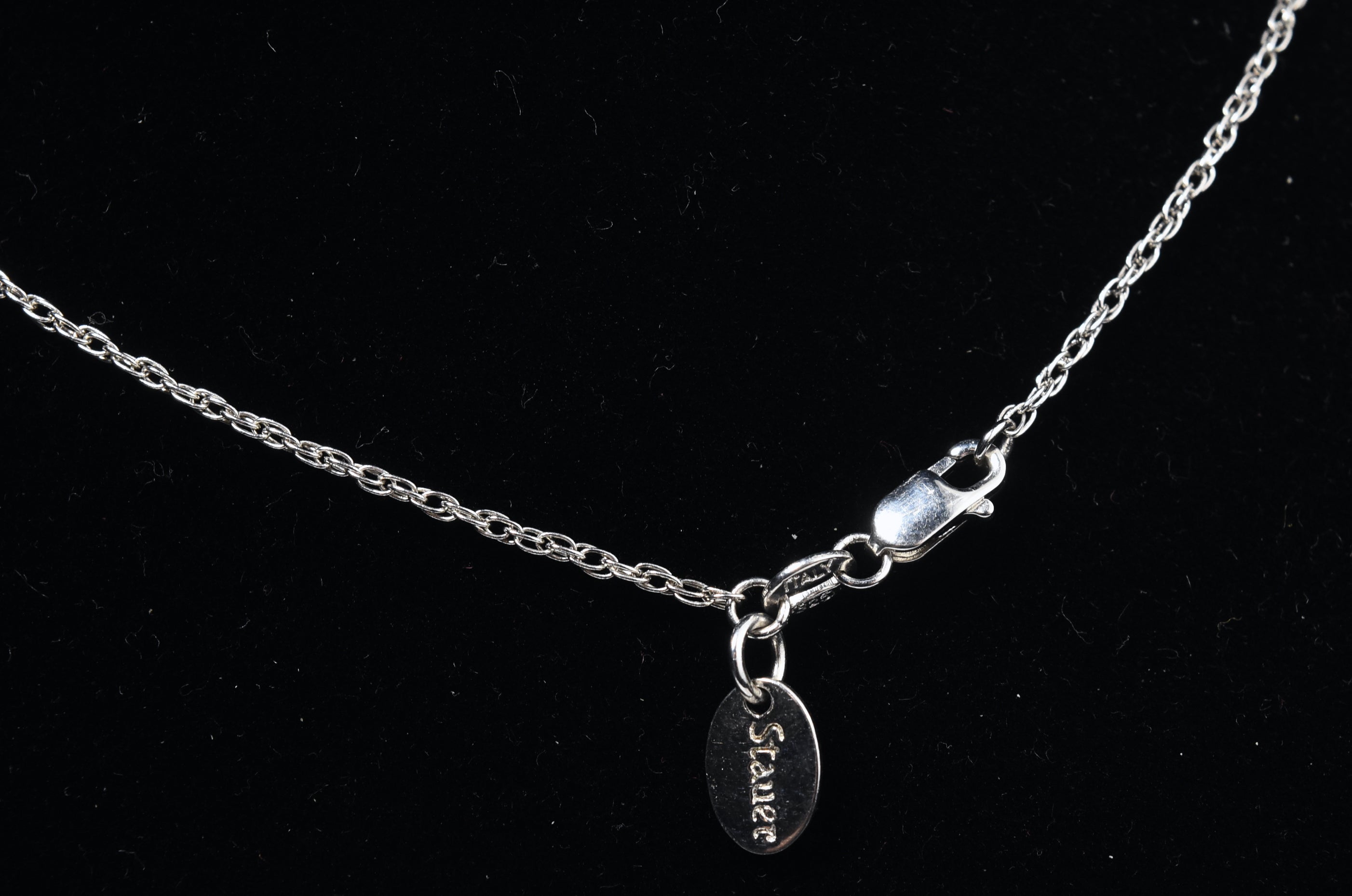 Sterling Silver Cubic Zirconia Pendant on Sterling Silver Chain Necklace - 18"