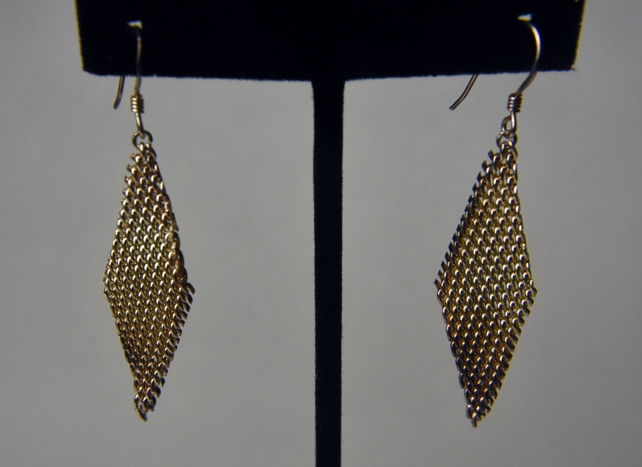 Sterling Silver Mesh Dangle Earrings