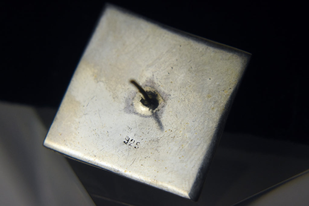 Sterling Silver Square Abstract Earrings
