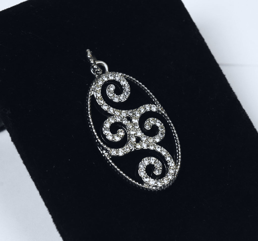 Fun Silver Rhinestone Pendant