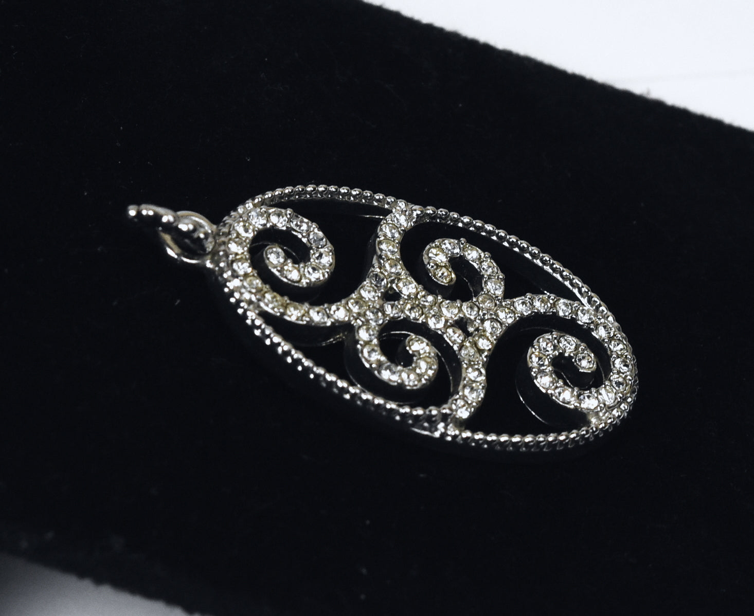 Fun Silver Rhinestone Pendant