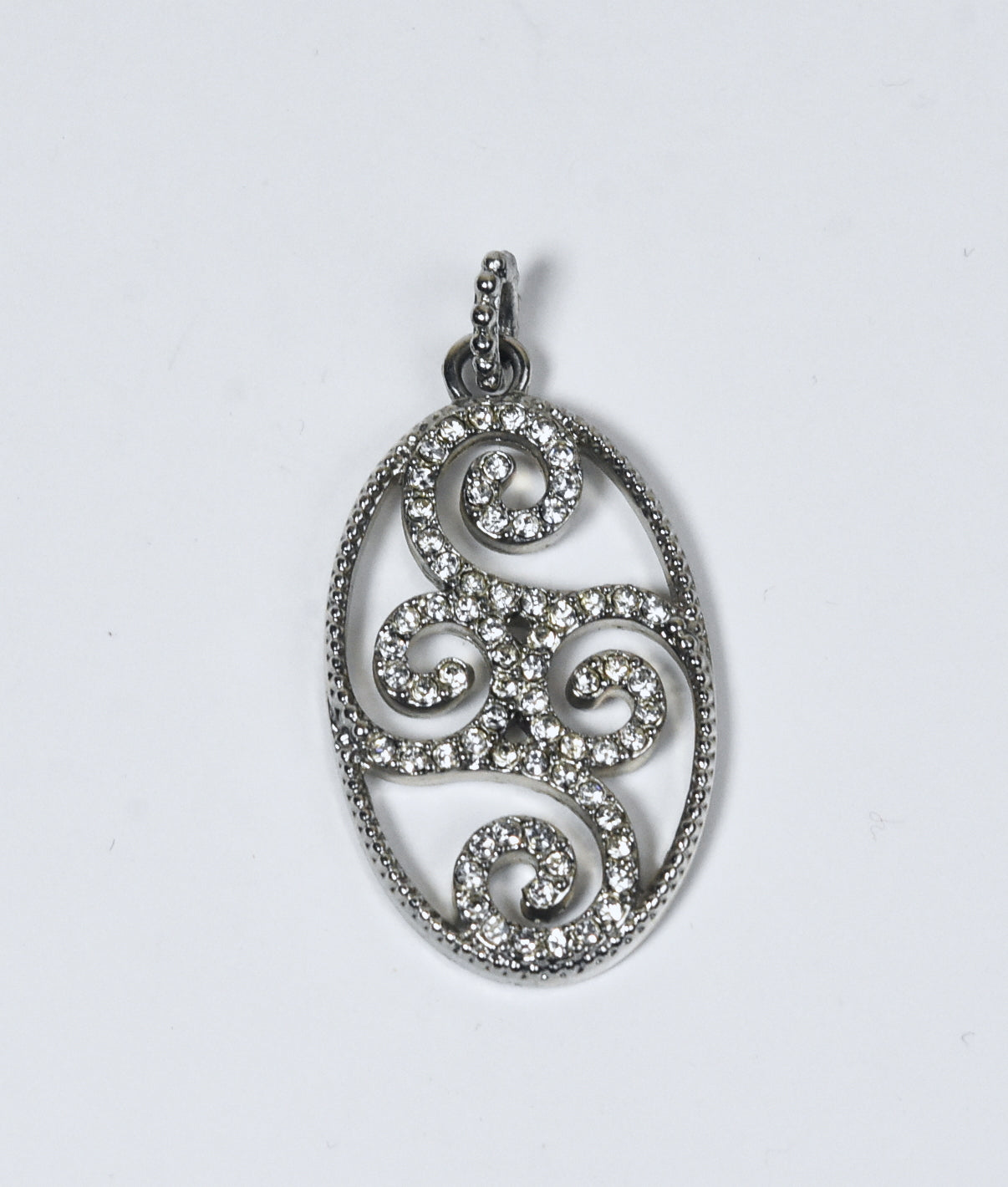 Fun Silver Rhinestone Pendant