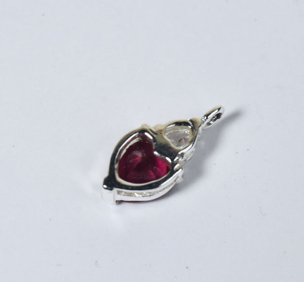 Heart Cut Ruby Pendant