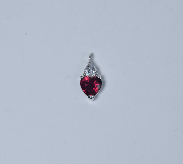 Heart Cut Ruby Pendant