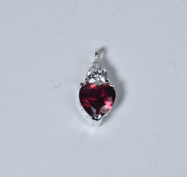 Heart Cut Ruby Pendant