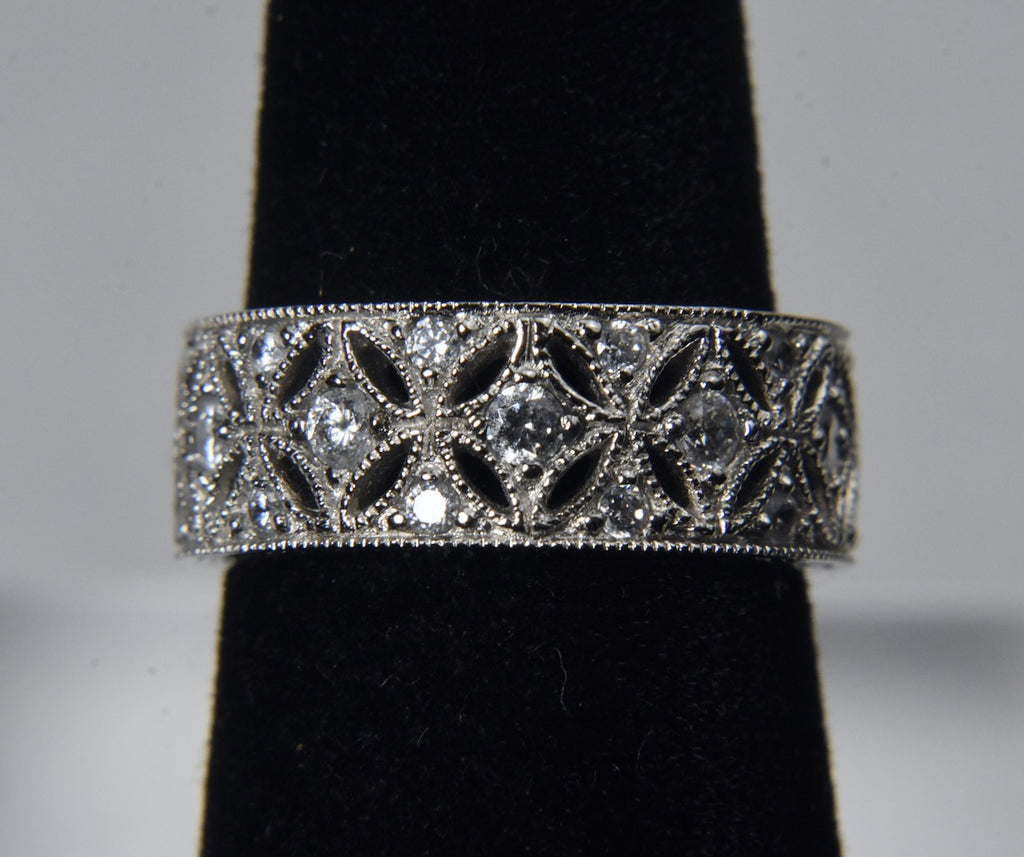Tacori - Sterling Silver Cubic Zirconia Band - Size 5.25